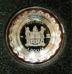 2018 Fiji Coca-Cola Bottle Cap Coin 6 Grams .999 Silver