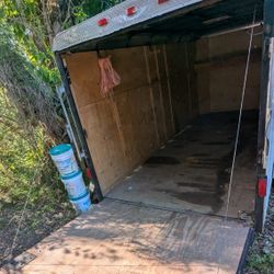 7ft x 16ft Enclosed Cargo Trailer - Tandem Axle w/ RAMP DOOR & 7ft Height