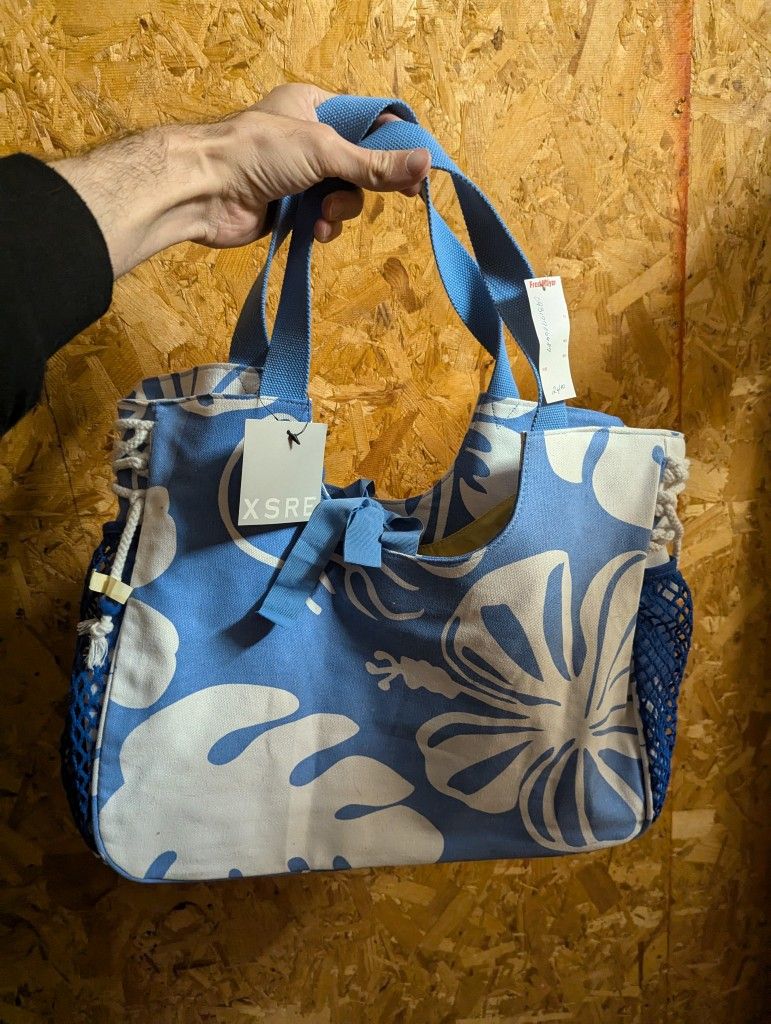 XSRE tropical blue beach bag