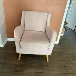 Pink Upholstered Armchair