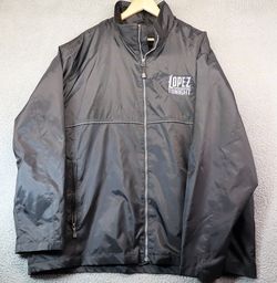Lopez Tonight TBS Black Jacket Men 2XL Windbreaker Zip Rare