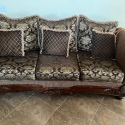 Brown And Gold Couch