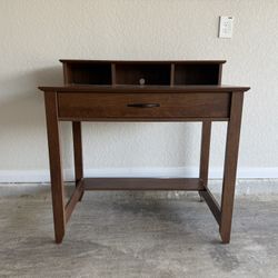 Dark Wood Laminated Desk | 36” X 20” X 35”