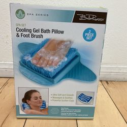 Cooling Gel Bath Pillow & Foot Brush
