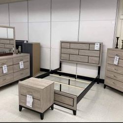Akerson Driftwood Panel Bedroomset/Dresser,mirror,bed,nightstand/Queen,full,twin,king Size/Delivery Available