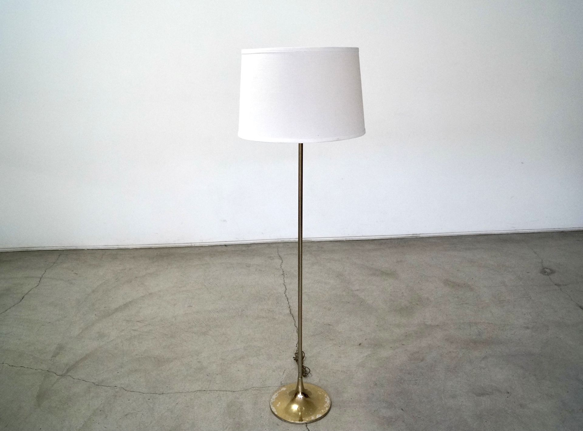 1960’s Mid Century Modern Tulip Brass Floor Lamp