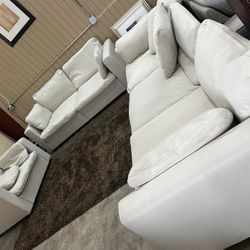 Fabric Sofas Set 3 Pieces 