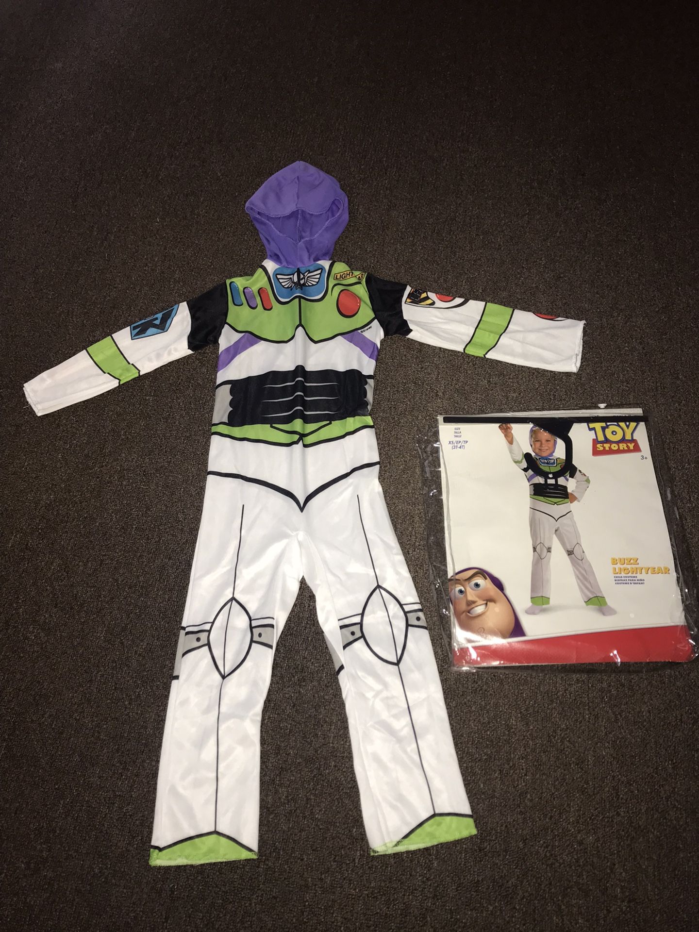 Toy Story Buzz Lightyear  Costume And Talking Wing Jet Pack 