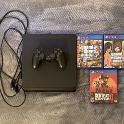 PS4 With Controller And 3 Games
