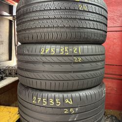 21” tires 275/35/21 semi new with free installation $100 each