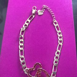 Gold Plated Red Hearts Bracelet