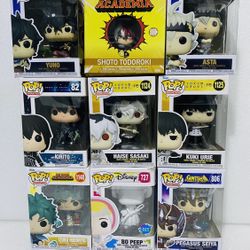 Lot of 9 Funko Pops For Sell