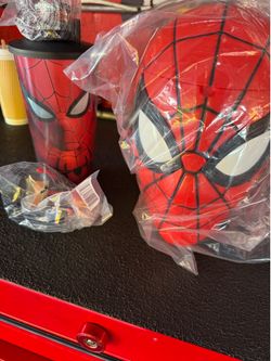 Spider man popcorn head with cup