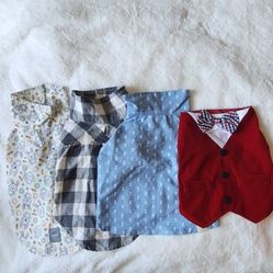 Dog Dress Shirts Bundle (4) 
