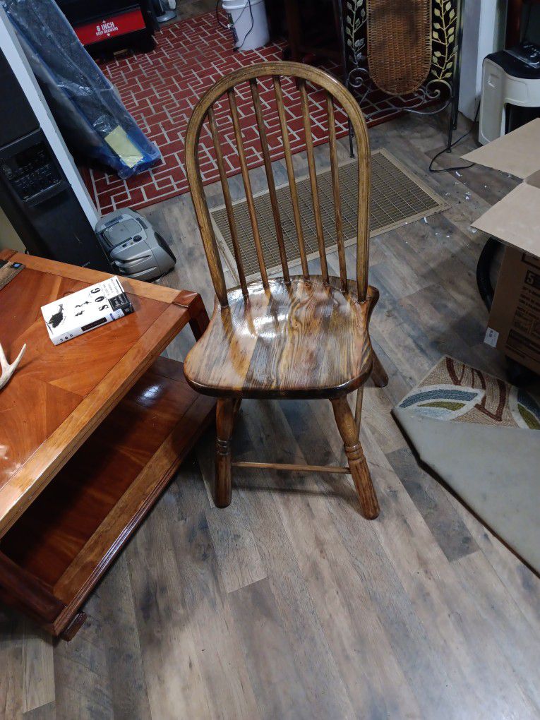 Vintage Windser Bow Back Wood Chair