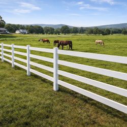 Horse Fence/4 Rail Ranch Style Vinyl Fence Material 60inch Tall 