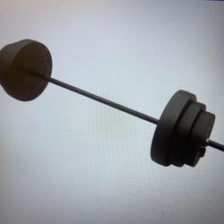 barbell 100lbs standard Vinyl weight set with bar