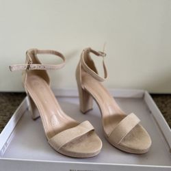 Nude 3.5” Chunky Heel