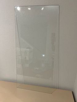 NEED GONE - Clear Desk Glass Panel - L: 42 1/4” x W: 19 1/2”