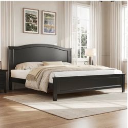 New Queen Solid Wood Platform Bed Frame – No Box Spring Needed