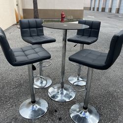 Bar table and chairs