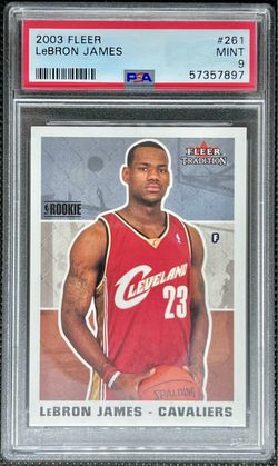 2003 Fleer Tradition LeBron James Rookie PSA 9 Mint