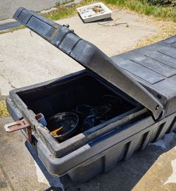Contico Tuff Box Black Plastic Truck Tool Box for Sale in Orange