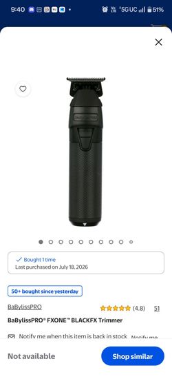 Babybliss pro fxone blackfx trimmer