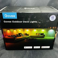 Govee Outdoor Deck Lights, Multicolor Outdoor Fence Lights, Waterproof 12 Pack