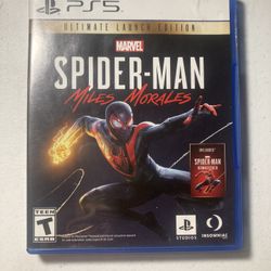 Spider-Man Miles Morales Ultimate Launch Edition PS4 PS5 Game ONLY No DLC Tested