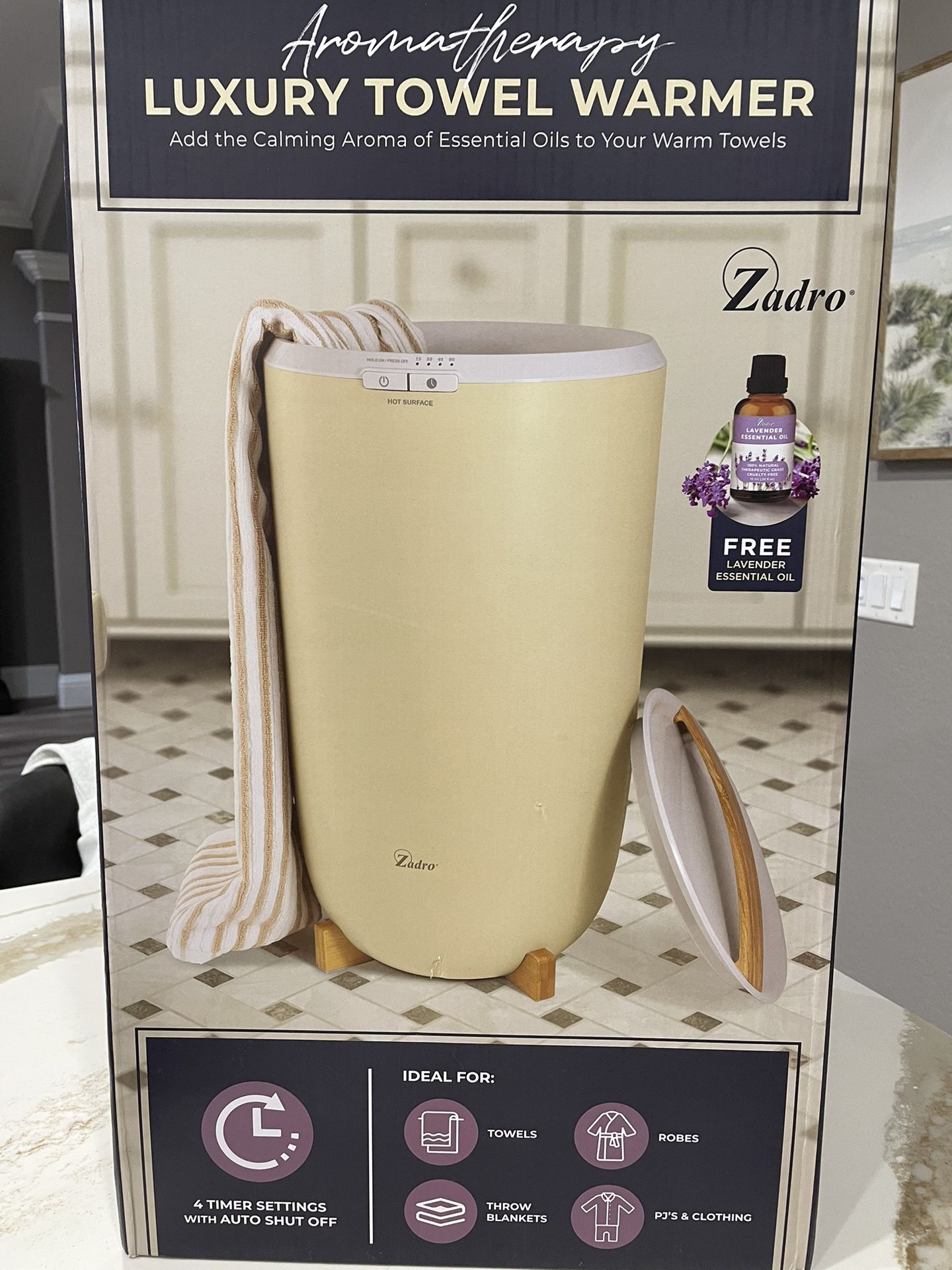 Aromatherapy Luxury Towel Warmer Auto Shut Off