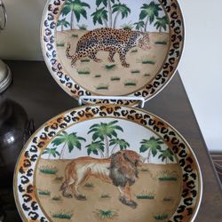 Lion And Lioness Plates 