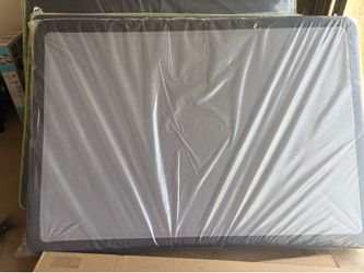 Brand new full size mattress, box spring and rails