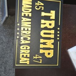 custom Multicolor Trump Plaq