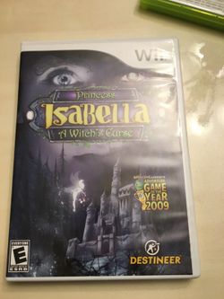 Princess Isabella a witchs curse game of the year in 2009 one player Wii game
