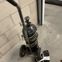 Compressed Gas Tank With Rolling Stand 