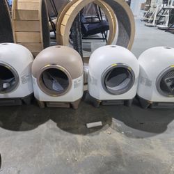 M-(Open box)Self Cleaning Litter Box Automatic, 90 L Automatic Cat Litter Box for Multiple Cats APP-Controlled with Smart Sensors, Safety Protection,M