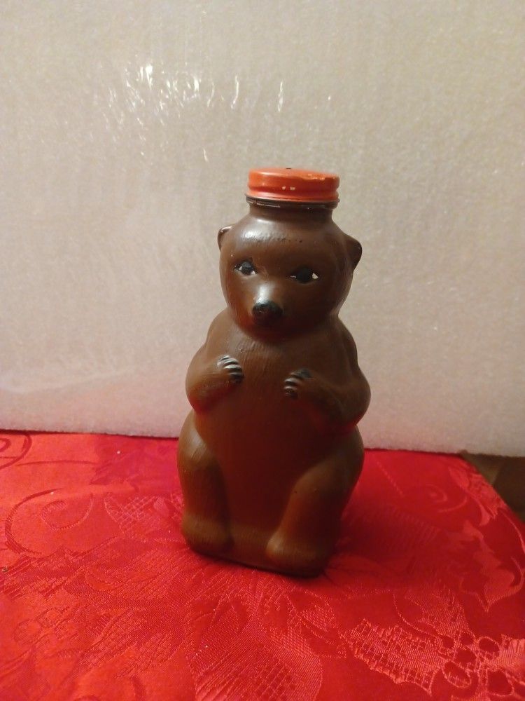 Vintage 1940 Glass SnowCrest Brown Bear Bank Bottle