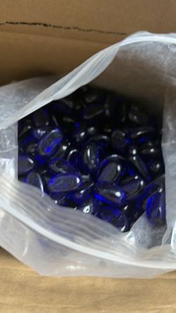 Cobalt Blue Fire Glass Rocks – Fire Pit / Fireplace