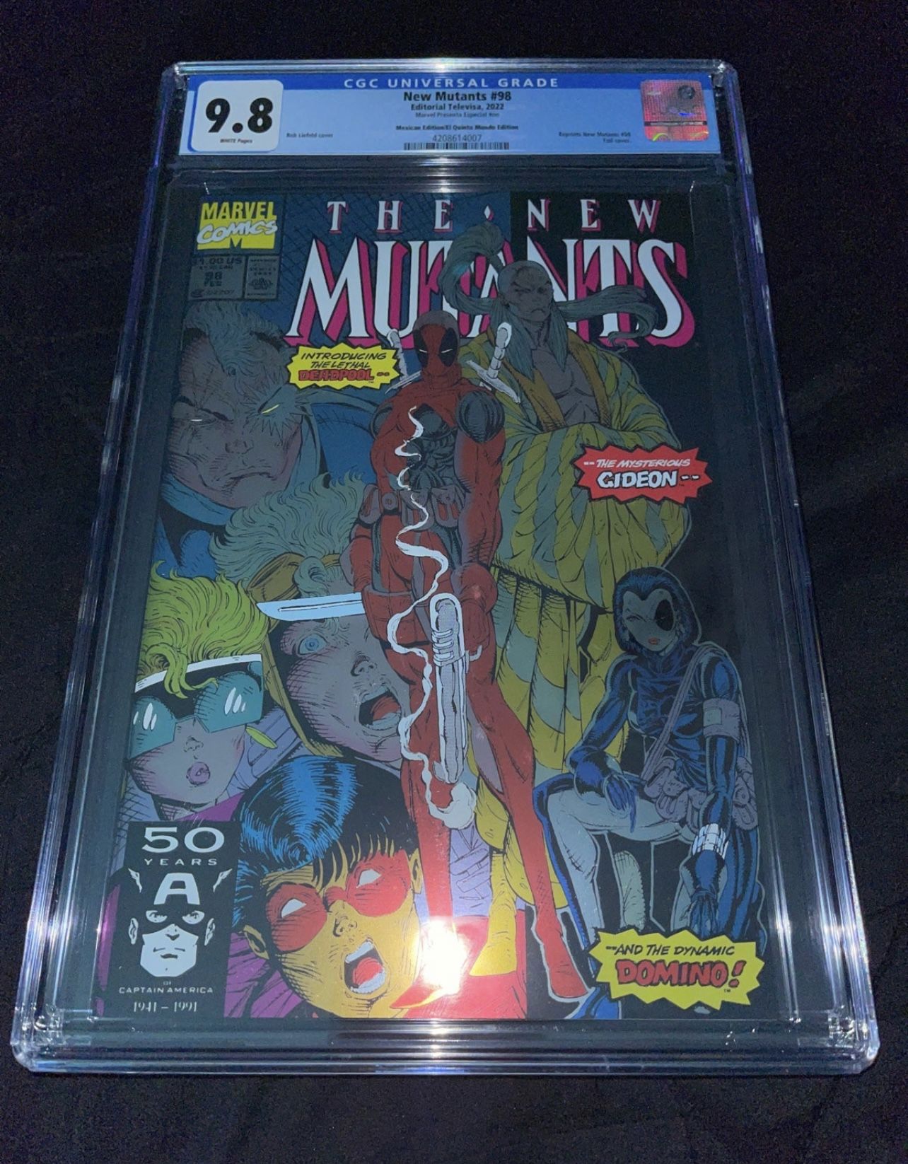 NEW MUTANTS #98 CGC 9.8 MEXICAN FOIL COVER El Quinto Mundo Edition 1st DEADPOOL Appearance Limited to 1000- Comic Book