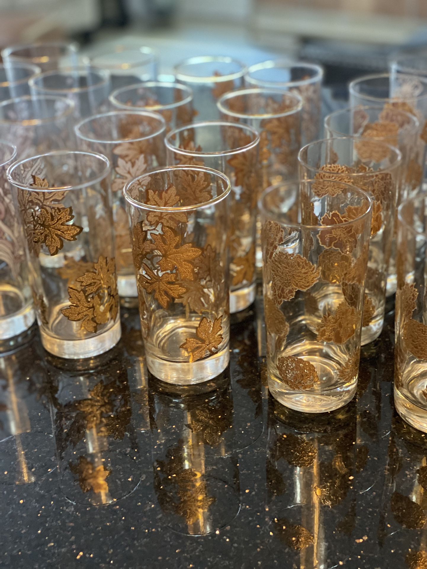 30 Wedding Gold Detail Drinking Glasses