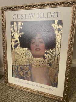 20 x 17 Gustav Klimt Judith, and the head of Holofernes 1901, textured framed art print