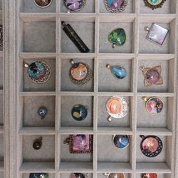 handpainted jewelry by local artist