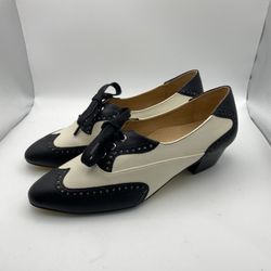 CHELSEA CREW Chelsea Crew Mauve & Cream Saddle Shoe Heels Size 38