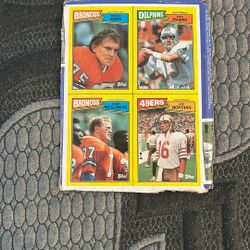 Uncut Sheet Of Topps Football Cards