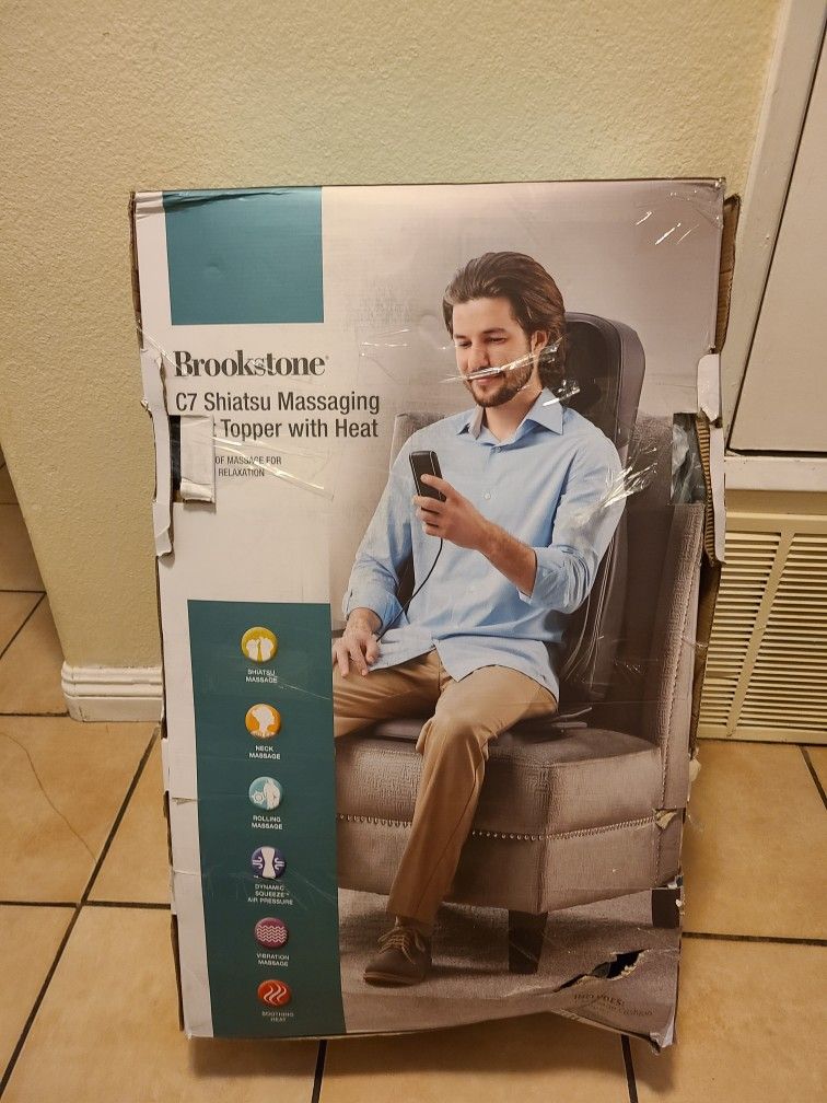 Brookstone c7 shiatsu massaging seat topper with heat for Sale in Rialto CA OfferUp