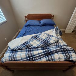 Bed Frame And Matress And Comforter Set