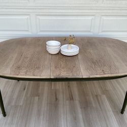 Vintage Pecan Dining Table - Extendable 