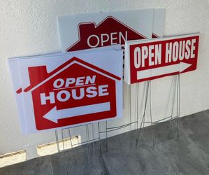 Open House signs