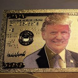 $100 Trump Gold Foil Note
